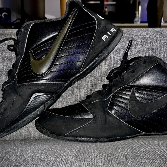 Nike Air Blackout Basketball Sneaker Shoes. Black. Size 10 - Picture 1 of 7